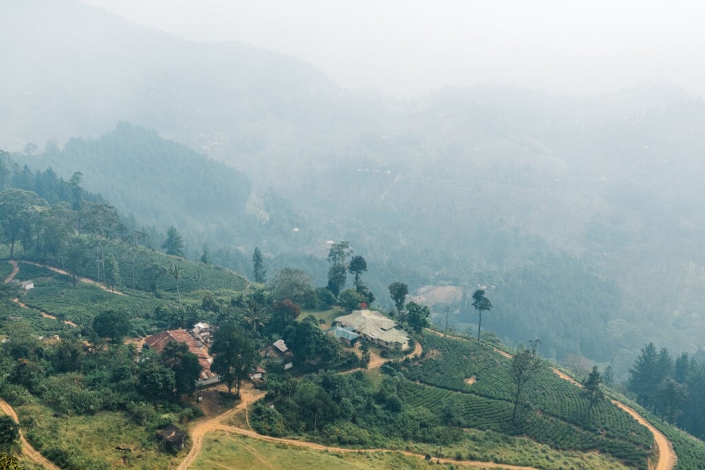 Scenic countryside with fields