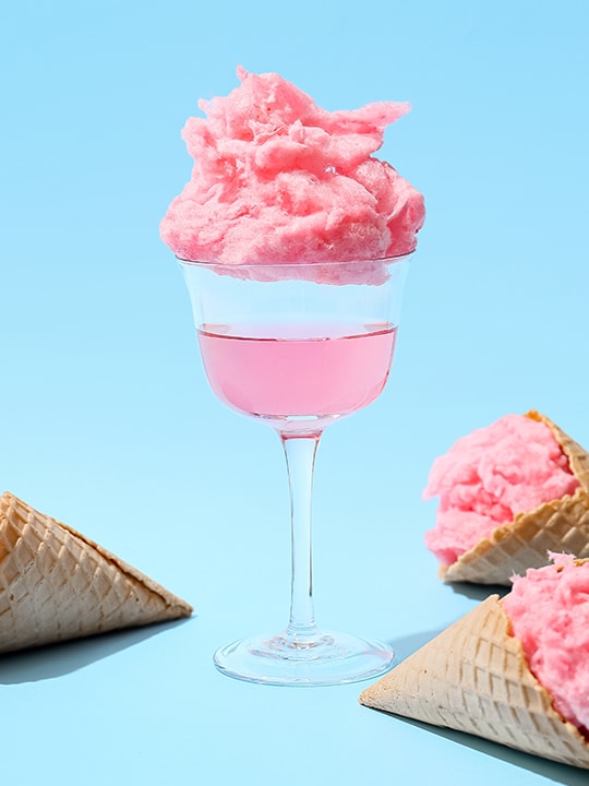 Alternative drink ideas like ice cream as a garnish