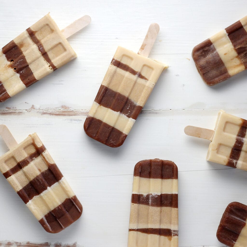 Nostalgic ice cream popsicles with natural flavor essences