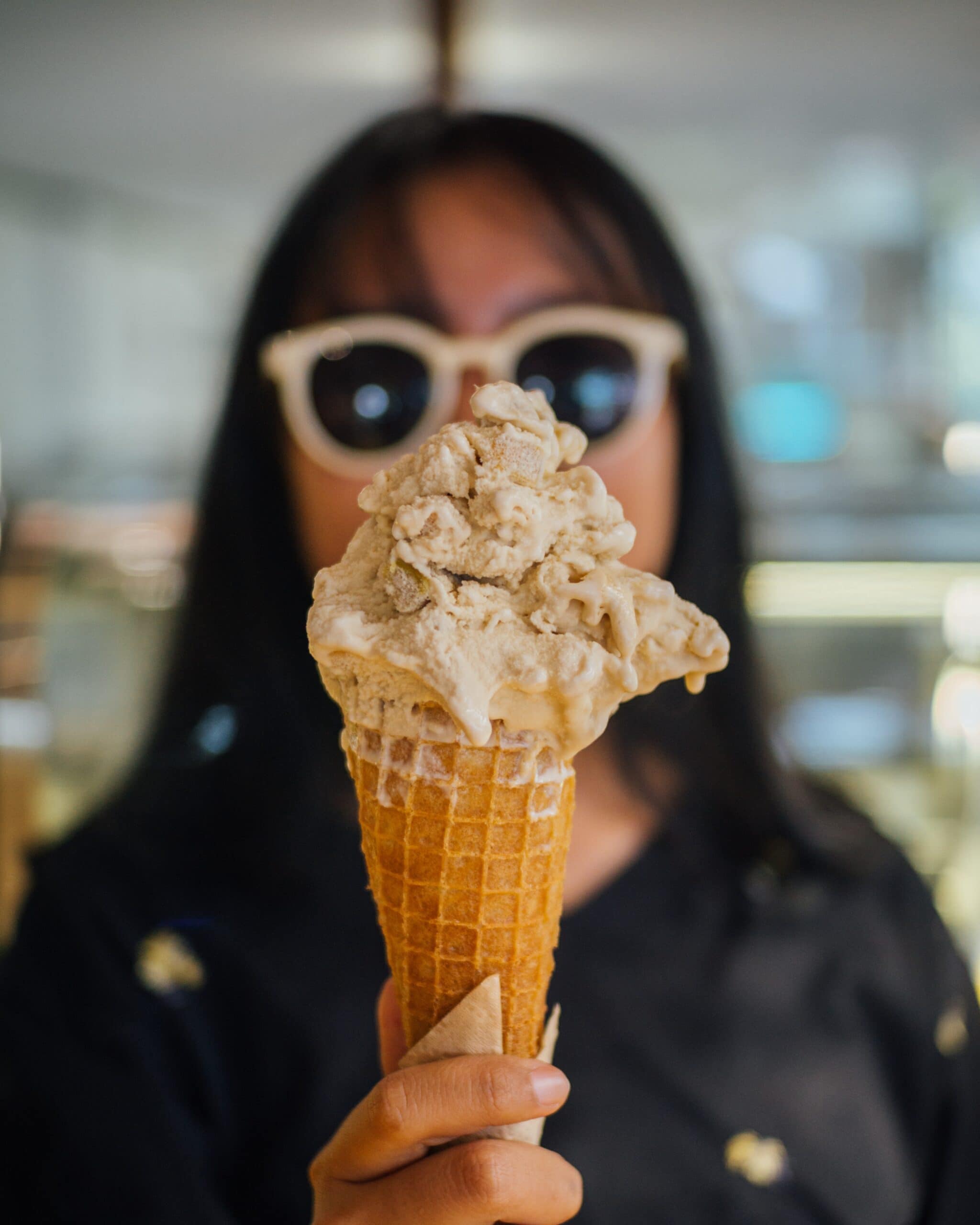 Ice cream cone enhanced by nostalgic characterizing flavors